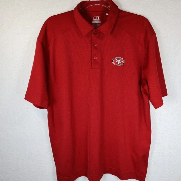 Cutter Buck Mens San Francisco 49ers NFL CB DryTec Polo‎ Shirt Large - Picture 2 of 7